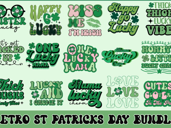 St. patrick’s day sublimation bundle t shirt template vector