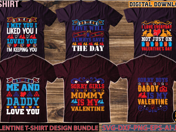 Valentine t-shirt design bundle
