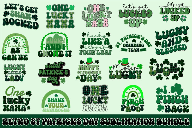 Retro St. Patrick’s Day Sublimation Bundle