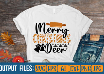 Merry Christmas deer Vector t-shirt design