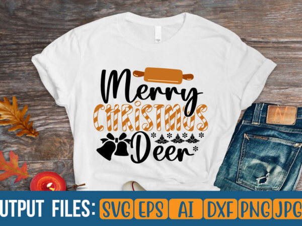Merry christmas deer vector t-shirt design