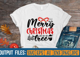 Merry Christmas tree Vector t-shirt design