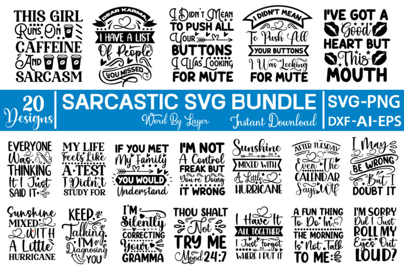 Sarcastic Svg Bundle Sarcastic Bundle SVG, Sarcastic Svg Files, Sarcasm Svg, Funny Svg, Funny Quotes Svg, Cut Files, Silhouette, Cricut, Digital, Sarcasm Svg,Sarcastic Svg Bundle , Sarcastic Svg Files, Funny