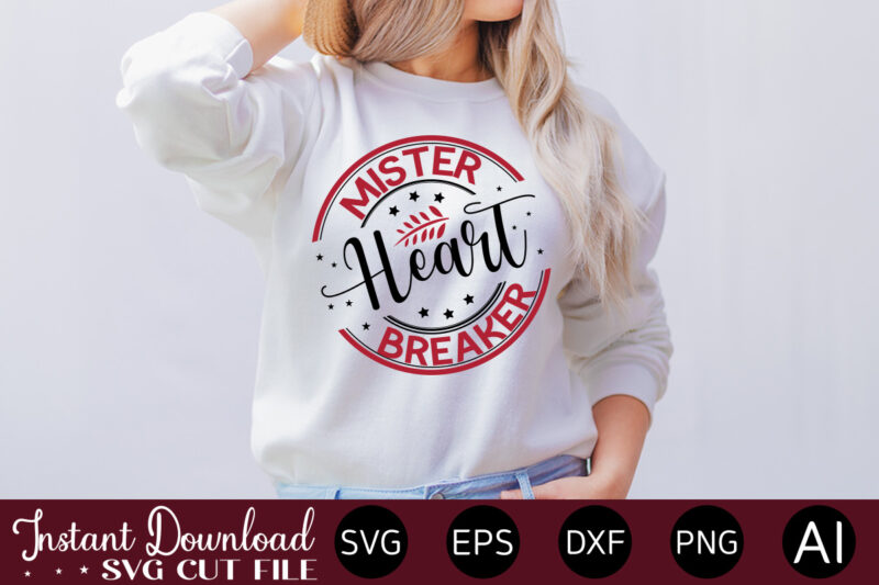 Mister Heart Breaker 1 vector t-shirt design,VALENTINE MEGA BUNDLE, 140 Designs, Heather Roberts Art Bundle, Valentines svg Bundle, Valentine's Day Designs, Cut Files Cricut, Silhouette Valentine svg bundle, Valentines day