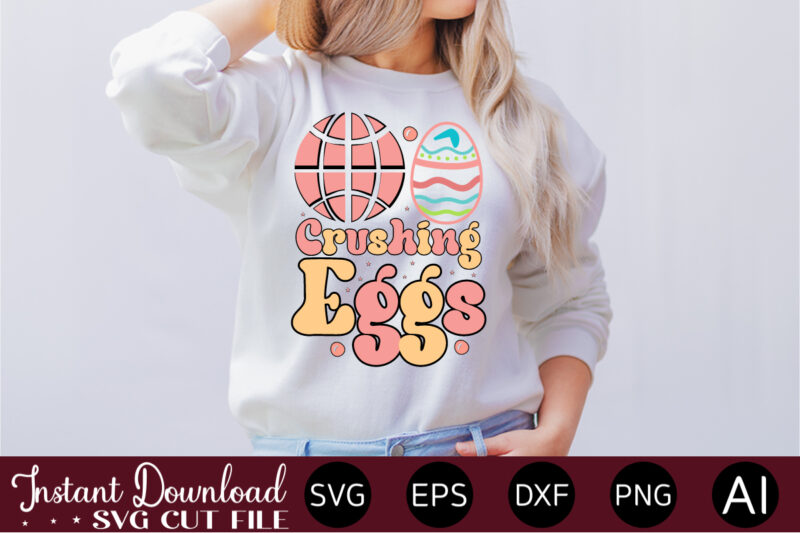 Crushing Eggs vector t-shirt design,Easter SVG, Easter SVG Bundle, Easter PNG Bundle, Bunny Svg, Spring Svg, Rainbow Svg, Svg Files For Cricut, Sublimation Designs Downloads Easter SVG Mega Bundle, Easter