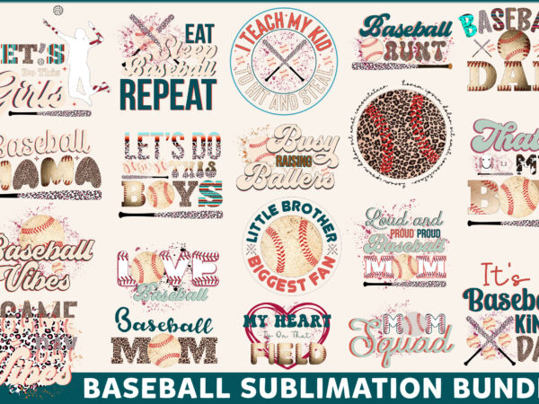 Baseball sublimation bundle t shirt template