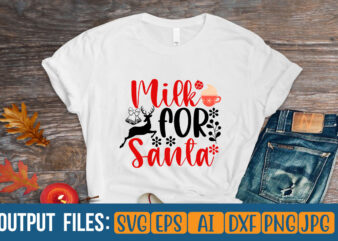 Milk for Santa Vector t-shirt design