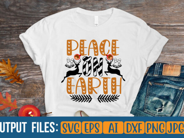 Peace on earth vector t-shirt design