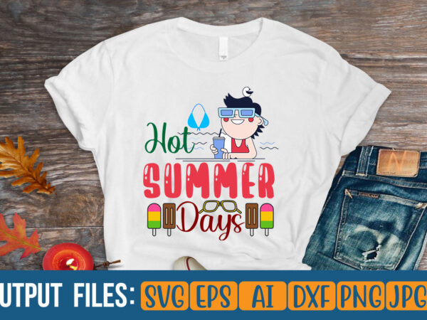 Hot summer days t-shirt design on sale