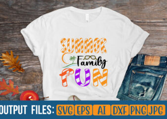 SUMMER FAMILY FUN Vector t-shirt design