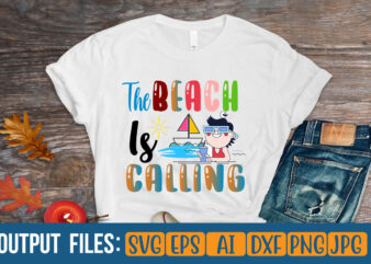 THE BEACH IS CALLING Vector t-shirt design