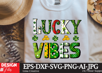 Lucky Vibes Sublimation T-shirt Design,.studio files, 100 patrick day vector t-shirt designs bundle, Baby Mardi Gras number design SVG, buy patrick day t-shirt designs for commercial use, canva t shirt