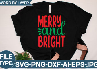 Merry and Bright SVG Cut File