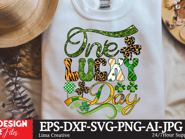One lucky day sublimation t-shirt design,.studio files, 100 patrick day vector t-shirt designs bundle, baby mardi gras number design svg, buy patrick day t-shirt designs for commercial use, canva t