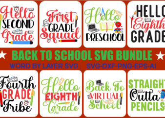 Back To School Svg Bundle t shirt template