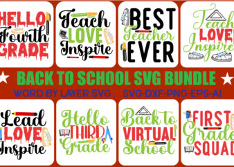 Back To School Svg Bundle t shirt template