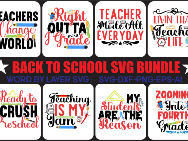 Back to school svg bundle t shirt template