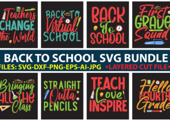 Back To School Svg Bundle t shirt template