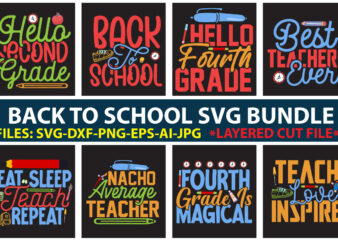 Back To School Svg Bundle t shirt template