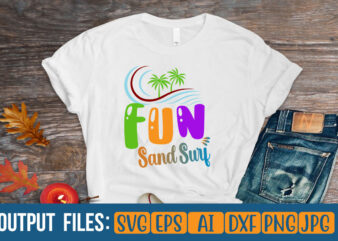 FUN SAND SURF Vector t-shirt design
