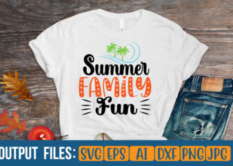 SUMMER FAMILY FUN Vector t-shirt design
