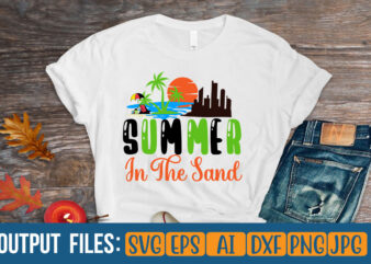 SUMMER IN THE SAND Vector t-shirt design