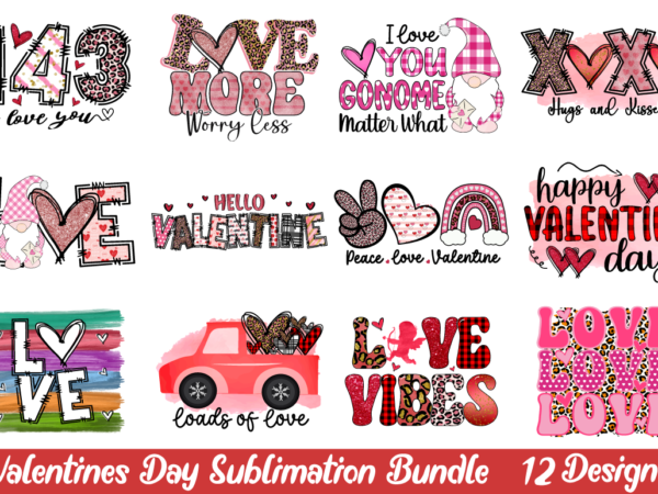 Valentines day sublimation bundle t shirt vector art