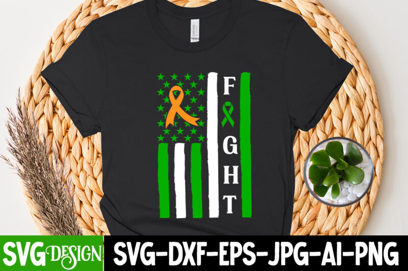 Fight T-Shirt Design, Fight SVG Cut File, cerebral palsy svg,in this family no one fights alone svg, celebral palsy awareness svg, green ribbon svg, fight cancer svg, awareness tshirt svg,