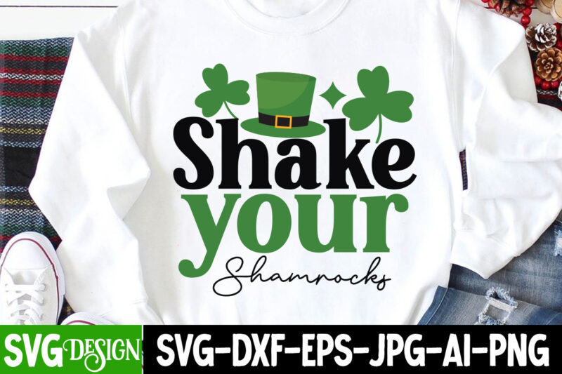 Shake Tour Shamrocks T-shirt Design,St. Patrick's Day SVG Bundle, St Patrick's Day Quotes, Gnome SVG, Rainbow svg, Lucky SVG, St Patricks Day Rainbow, Shamrock,Cut File Cricut ,St. Patrick's Day SVG