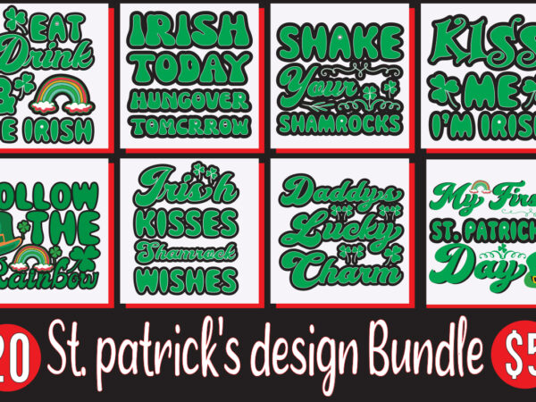 St patrick’s day svg design bundle, st patrick’s day retro design bundle, st patrick’s day bundle,st patrick’s day svg bundle,feelin lucky png, lucky png, lucky vibes, retro smiley face, leopard