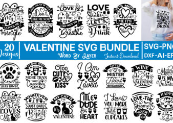 Valentine Svg Bundle Valentine svg, Kids Valentine svg Bundle, Valentine’s Day svg, Love svg, Heart svg, Be mine svg, My first valentine’s day, Valentine png, At Least My Cat Loves