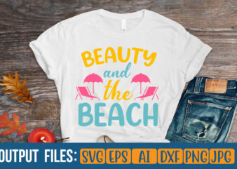 beauty and the beach T-Shirt Design On Sale