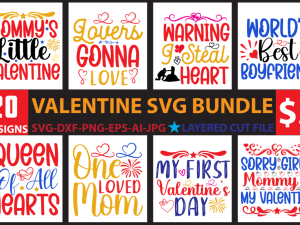 Valentine day svg bundle t shirt vector art