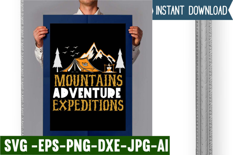 Mountains adventure expeditions T-shirt Design,campking t-shirt design, camping t shirt design, camping t shirt design ideas, retro camping t shirt design, best camping t shirt design, i love camping t