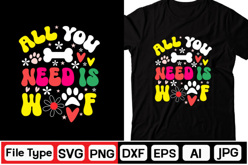 All You Need Is Woof SVG, DOG VALENTINE RETRO SVG BUNDLE,Retro Valentines SVG Bundle, Valentine Svg, Valentine Shirts Design, Cut File Cricut, Heart Svg, Love Svg, Svg For Valentines,Retro Valentine