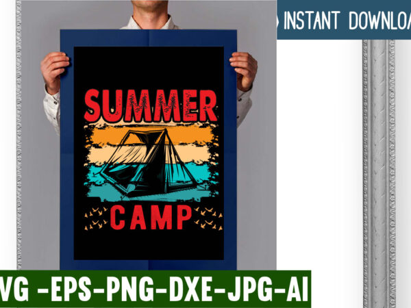 Summer camp t-shirt design,campking t-shirt design,free design, camping t shirt design, camping t shirt design ideas, retro camping t shirt design, best camping t shirt design, i love camping t