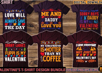 VALENTINE’S T-SHIRT DESIGN BUNDLE