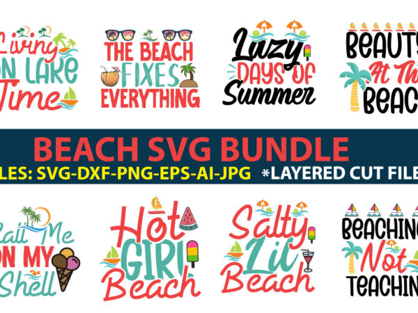 Beach svg bundle t shirt template