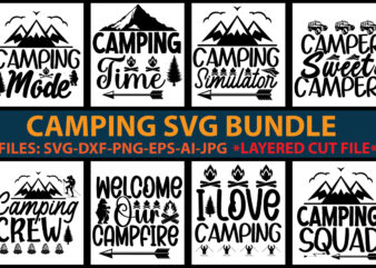 Camping SVG Bundle t shirt vector file