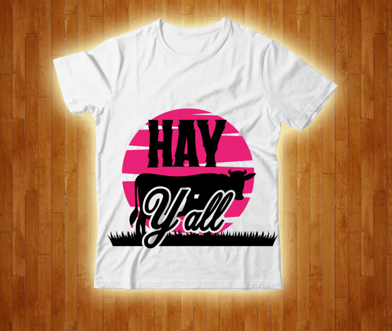 Hay Y'all T-shirt Design,cow, cow t shirt design, animals, cow t shirt, cat gifts, cow shirt, king cavalier dog, dog cavalier, king spaniel dog, type of dog breed, cavalier king