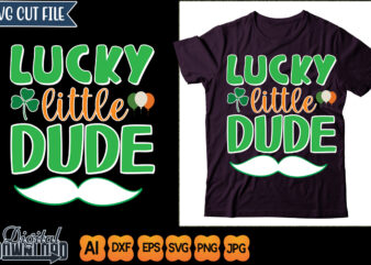 lucky little dude t shirt vector graphic