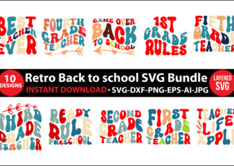 Back to School Sign SVG, Back to School Teacher SVG, Back to School SVG Bundle, Back to School Png File, Back to School Svg File,retro back to school svg,retro svg
