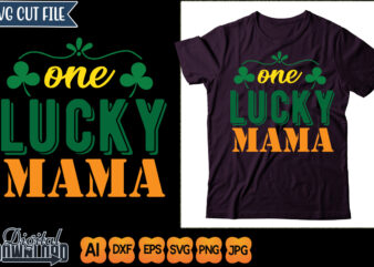 one lucky mama t shirt design online
