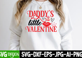 Daddy’s Little Valentine T-Shirt Design, Daddy s Little Valentine SVG Cut File, Retro Valentines SVG Bundle, Retro Valentine Designs svg, Valentine Shirts svg, Cute Valentines svg, Heart Shirt svg, Love,