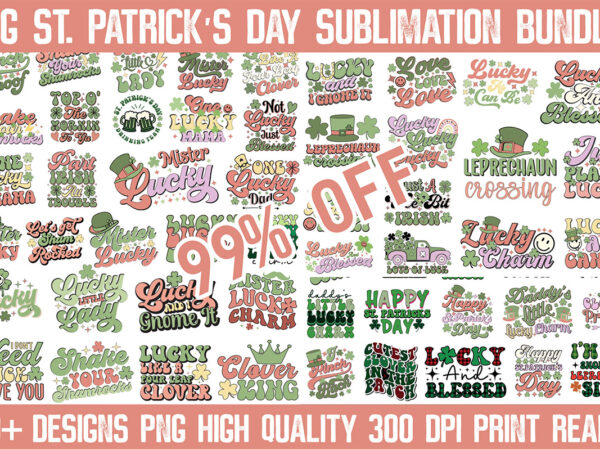 Big st. patrick’s day sublimation bundle t shirt template