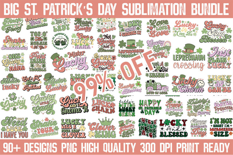 Big St. Patrick’s Day Sublimation Bundle