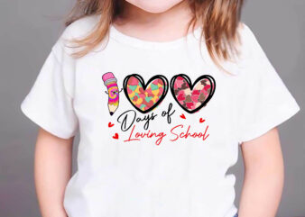 100 Days of Loving School 100th Day of School Tie Dye Pencil NC