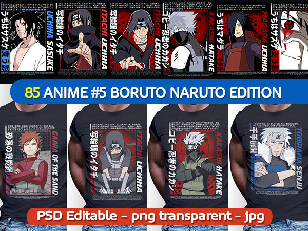 Naruto shirt design | anime bundle part#05