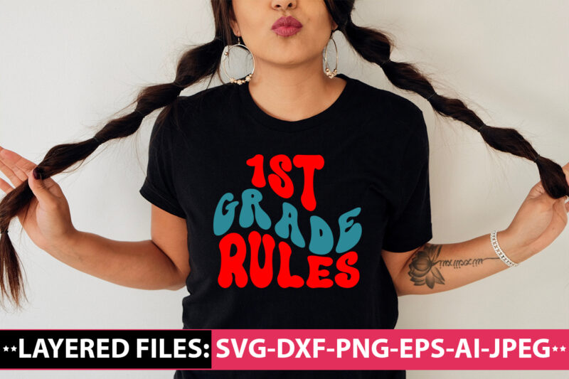 1st grade rules vector t-shirt design