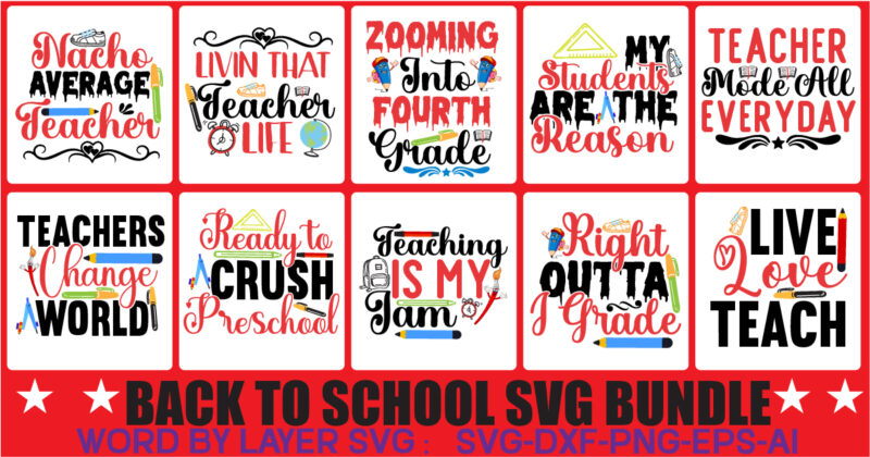 Back To School Svg Bundle